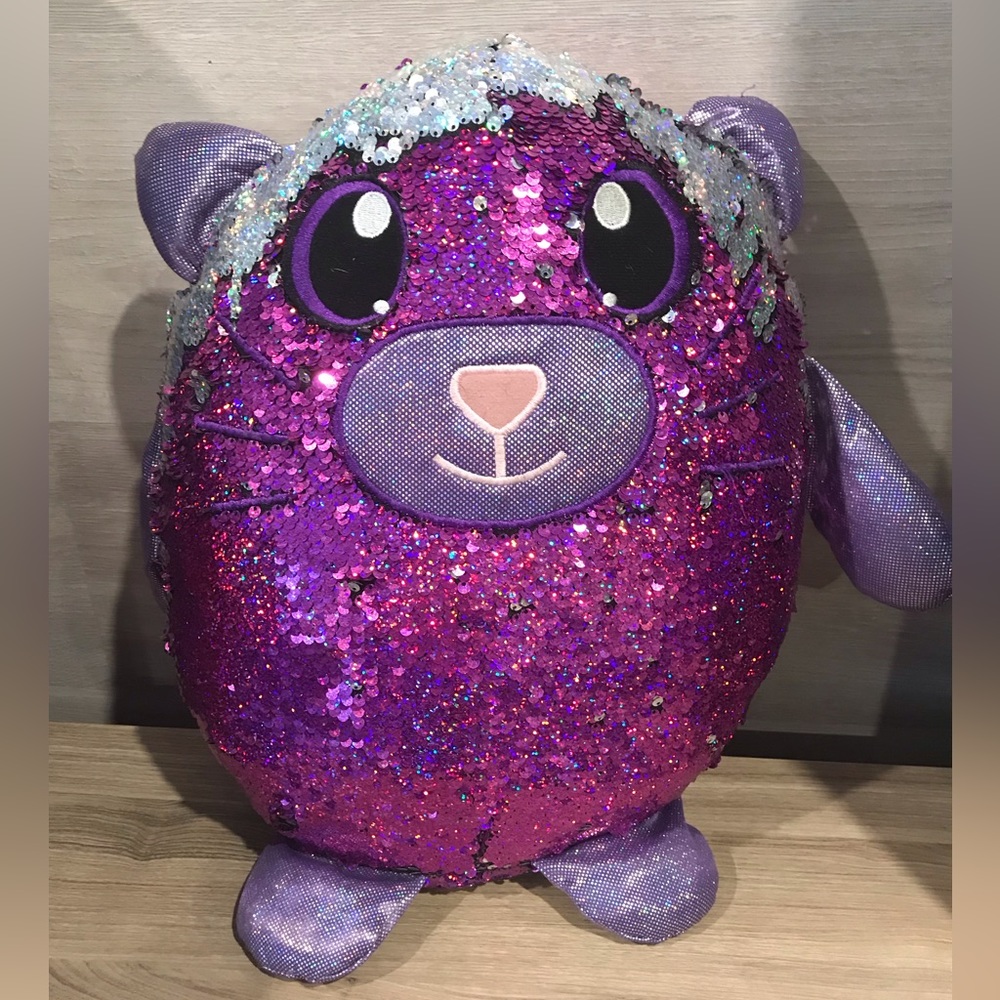 Shimmeez Large Size Cristy Cat / Stuffed Toy Flip Sequins